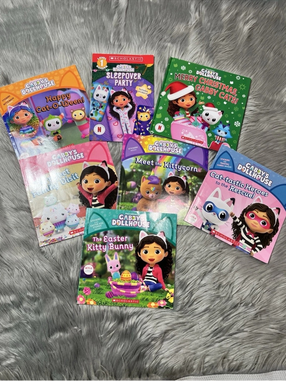 Gabbys Dollhouse Children’s 7 Book Bundle Halloween Christmas Easter